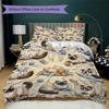 Vibrant Mandala Cats Pattern Bedding uilt Set uilt Cover Pillowcase Home Decoration Birthday Gift (1 * duvet cover + 2 * pillowcase without core)