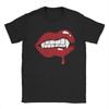 Unisexs T Shirt Digital Art Vampire Lips Tshirts Trendy Cool Beach Tees Classic Pattern Pure Cotton Tops Plus Size 5xl