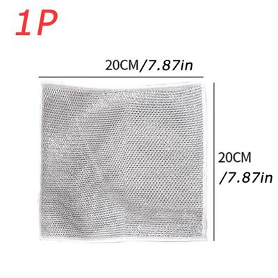 20024 New Multipurpose Non-Scratch Wire Dishcloth, 5-Pack Soft Wire Dishwashing Rags Safe for Non-Stick Cookware Easy Rinsing