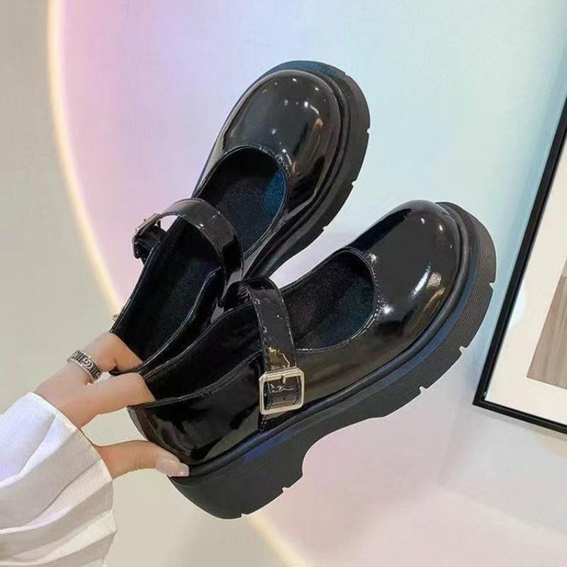 Mary Jane small leather shoes retro platform heightening women's new casual fashion versatile niche women's shoes