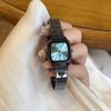Brand Black Watch for Women Luxury Gift Fashion Quartz Watches Simple Square Dial Exquisite Ladies Wristwatches