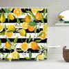 Tropical Fresh Fruit Shower Curtain Bathroom Waterproof Polyester Lemon Pineapple 3D Printing Curtains For Bathroom Shower