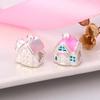 S999 Sterling Silver Princess Castle DIY Braided Rope Beads, Large Hole Beading Accessories.