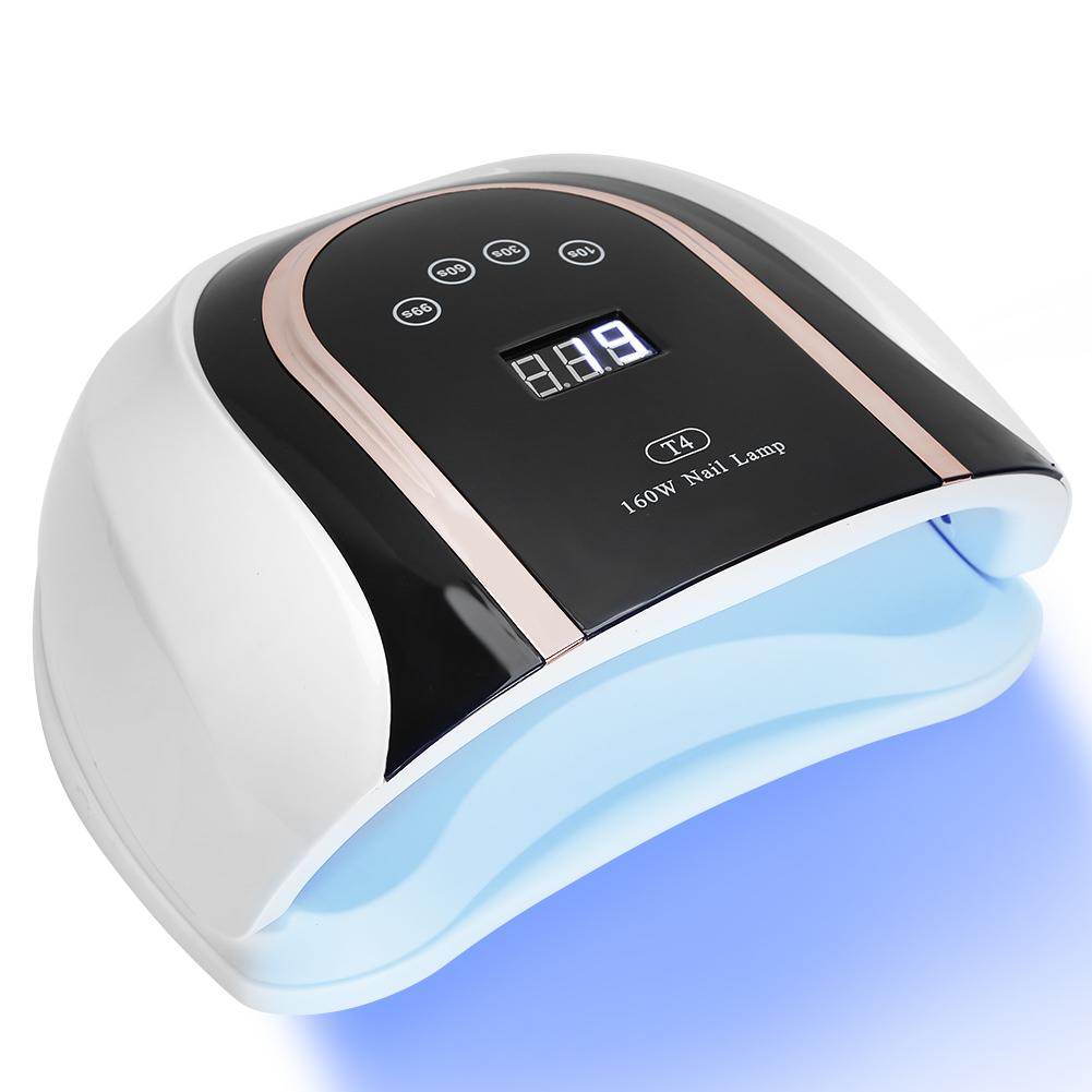 T4 160W 54pcs LED Nail Light Two Hands Nail Gel Curing Light Nail Polish Dryer LightUS Plug 110~240V