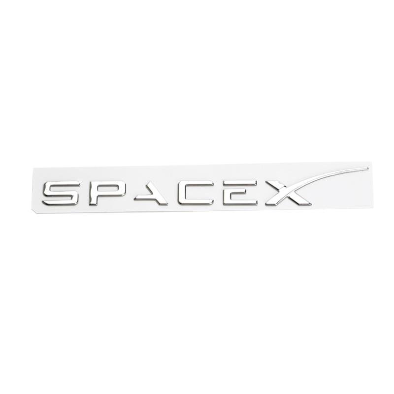 Car SpaceX Dual Motor Sticker Fender Side Decal For Tesla Model Y S 3 X Letters Space Logo Rear Emblem Badge Trunk Accessories