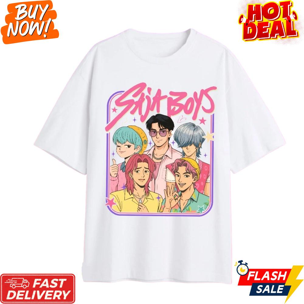 Kpop Охотники на демонов Темное фэнтези Футболка Saja Boys Уличный стиль Вдохновленная Унисекс Футболка Унисекс S