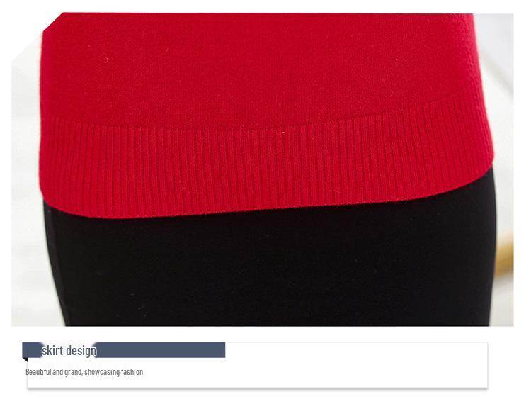Women's 100% Pure Wool Sweater - Thick, Half High Neck for Middle-aged & Elderly, Autumn/Winter