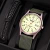 Fashion Mens Watches Luminous Hands Clock Luxury Military Sports Calendar Quartz Wristwatch Men Casual Nylon Watch
