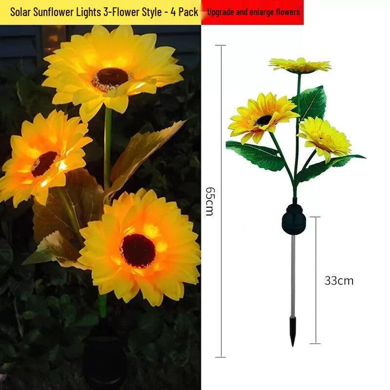 Solar Powered Sunflower Garden Lights