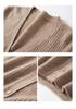 Women's 100% Pure Cashmere V-Neck Cardigan: Ribbed, Loose Knit Sweater Jacket, Slimming Base Layer Outerwear
