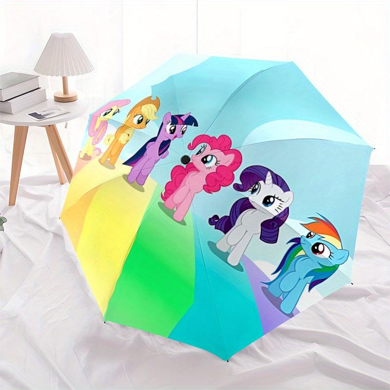 1pc My Little Pony Automatic Umbrella 8-Bone Design Compact Gear for Outdoor Travel, Perfect Gift for Friends or Family yy280828172