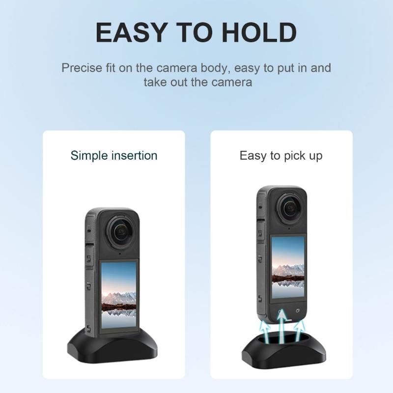 Silicones Stand Base Flexible Camera Base Holder Secures Mount for X4 Action Camera With Silicone Charging Base
