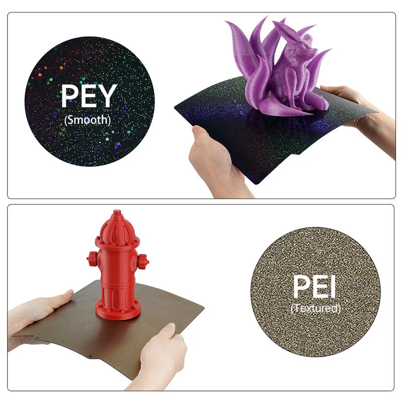 For Anycubic Kobra 2/ Kobra 2 Pro/ Kobra 2 Neo PEO PET Pei Build Plate 230x230mm Double Side Textured Sheet Smooth Heated Bed