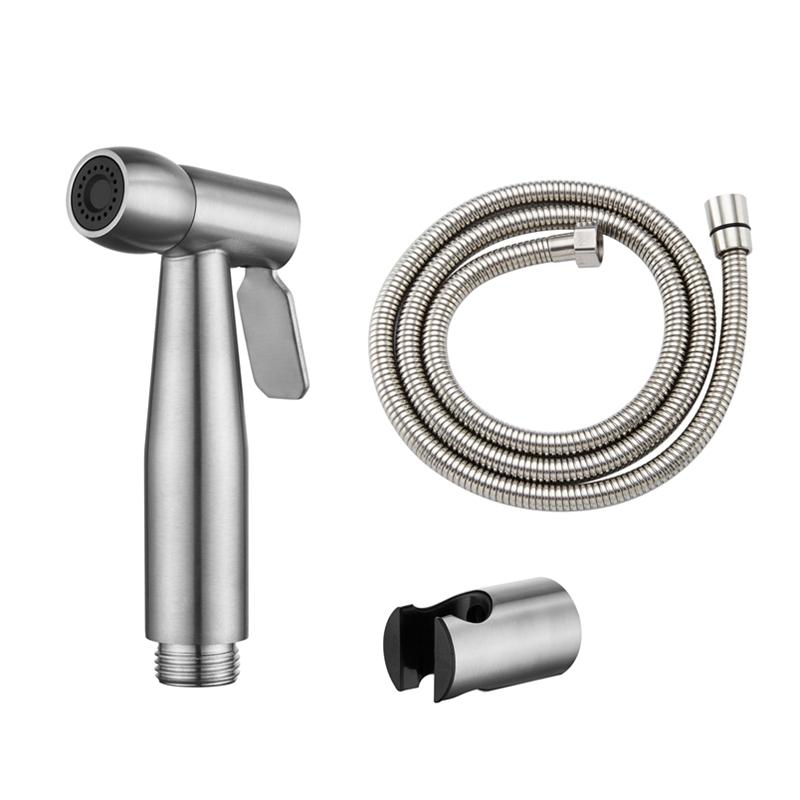 Moderner 304 Edelstahl Duscharmatur Bidet Handbrause ABS Toiletten Shattaf Set für Hotels Einfach zu bedienen