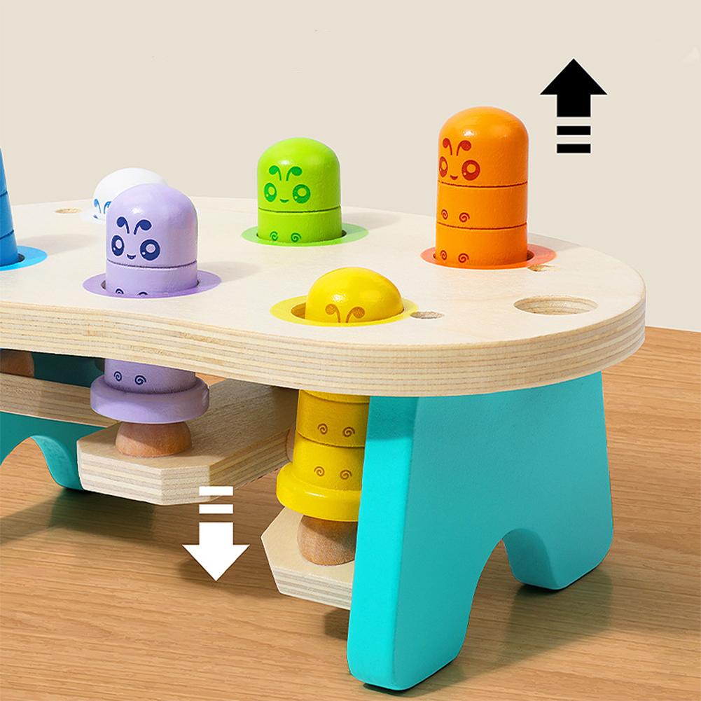 Wooden Whack Mole Toys For Kids Whack A Mole Game Early Educational Interactive Toys For 4-6 Years Old Boys And Girls