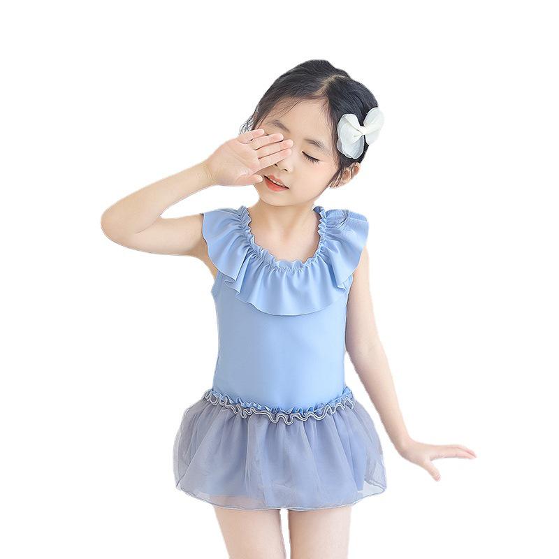 New Style Toddler Girls' One-Piece Ruffle Skirt Swimsuit - Cute Princess Design