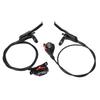 Hydraulic Disc Brake Set Aluminum Alloy 4 Piston Front and Rear Bilateral Hydraulic Brake for Mountain Bike Black