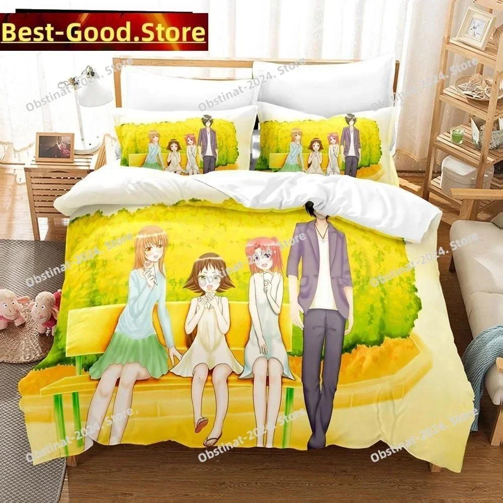Engaged to the Unidentified Anime Bedding Set Print single Comforter Quilt Duvet Cover Pillow Case 3 Pieces Sets Kids Adult Size