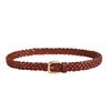 Meier Vintage Handmade Top Grain Leather Braided Belt - Women's Fashion Accessory, Perfect for Dresses and Casual Pants
