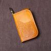 NZPJ Men's Leather Key Bag, The First LayerOf Cowhide, Ladies' Purse, Multi-functional Vintage Vegetable Tanned Leather ID Bag.