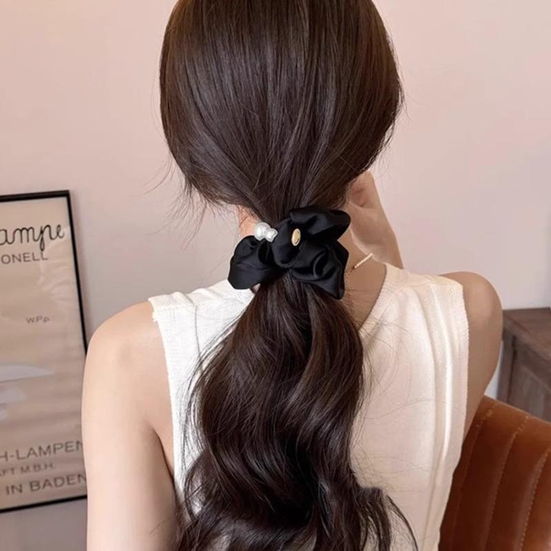 1PC Bead Large Intestine Hair Band Women's High Elastic Headband Hair Tie Rubber Band Hair Rope Headgear