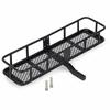 Black Spare Tire Mount Rear Carrier Impact Proof Luggage Basket  for 1/10 RC Crawler