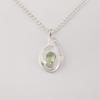 Green Amethyst Gemstone 925 Sterling Silver Women's Jewelry Designer Zircon Pendant 1.4" Gift For Wife CZP-16-8