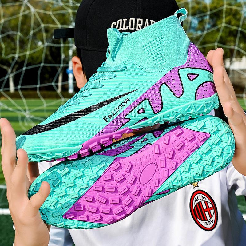New Sports Youth Student Shoes Lawn Long Broken Sports Adult Football Shoes Men's and Women's Training Football Spikes