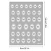 Halo Dyed Semi Transparent Hollow Butterfly Nail Sticker Love Star White Non Spray Nail Decoration Sticker