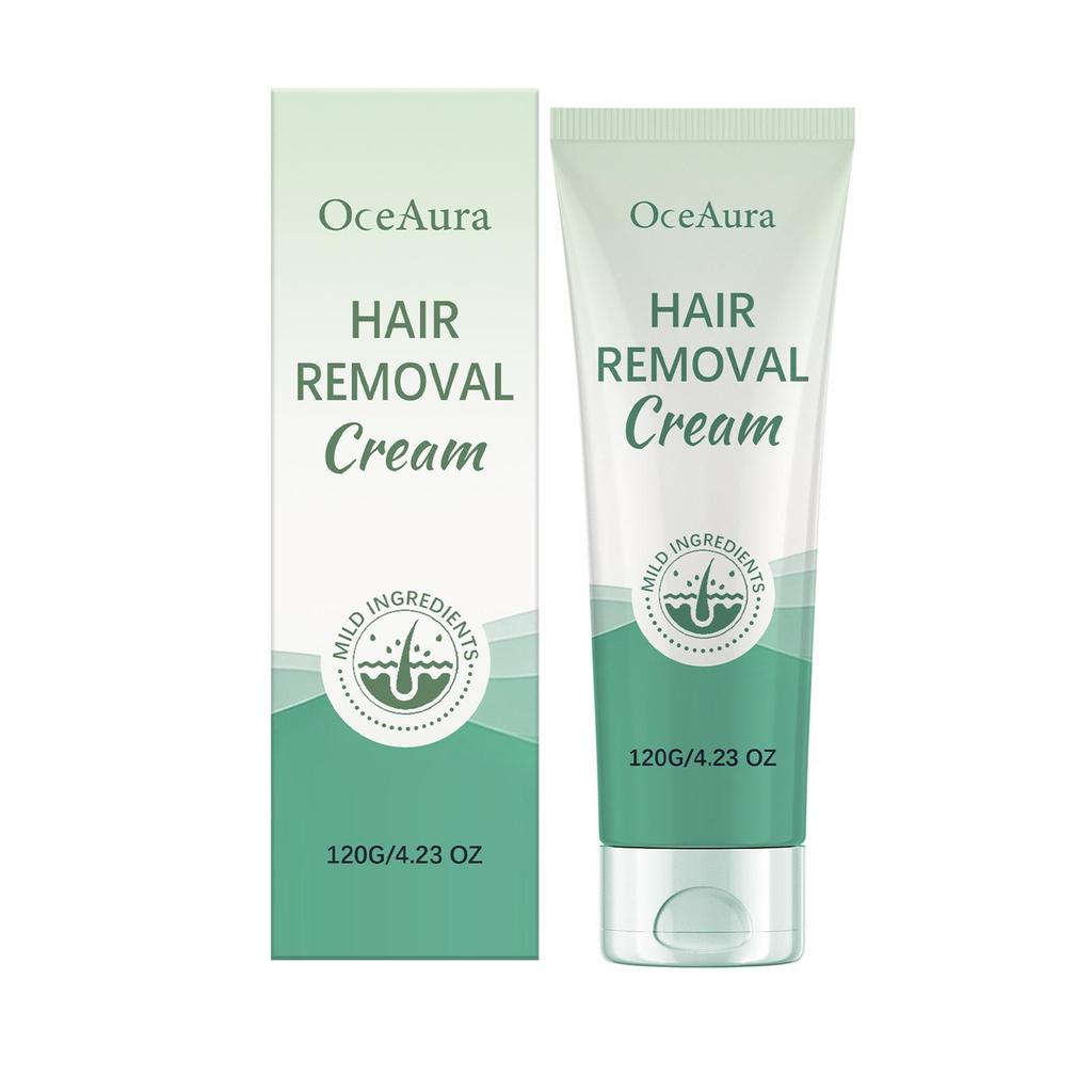 OCEAURA Refreshing Moisturizing Depilatory Cream for Smooth, Gentle, and Non-Irritating Hair Removal