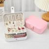Portable Jewelry Storage Box Travel Organizer Jewelry Case Leather Storage Earrings Necklace Ring Jewelry Organizer Display