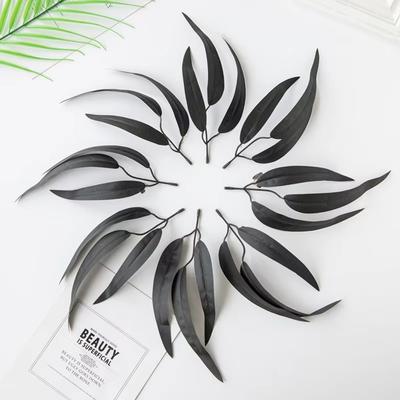 Artificial Plants Eucalyptus Leaves Black Willow Leaf For Festival Wedding Home Decoration Diy CraftsWreaths Accessories Bouquet