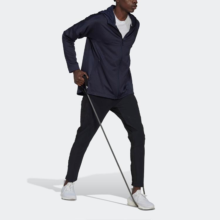 Adidas Workout Warm Full-Zip Hoodie Men Tops Legend-Ink HL8777