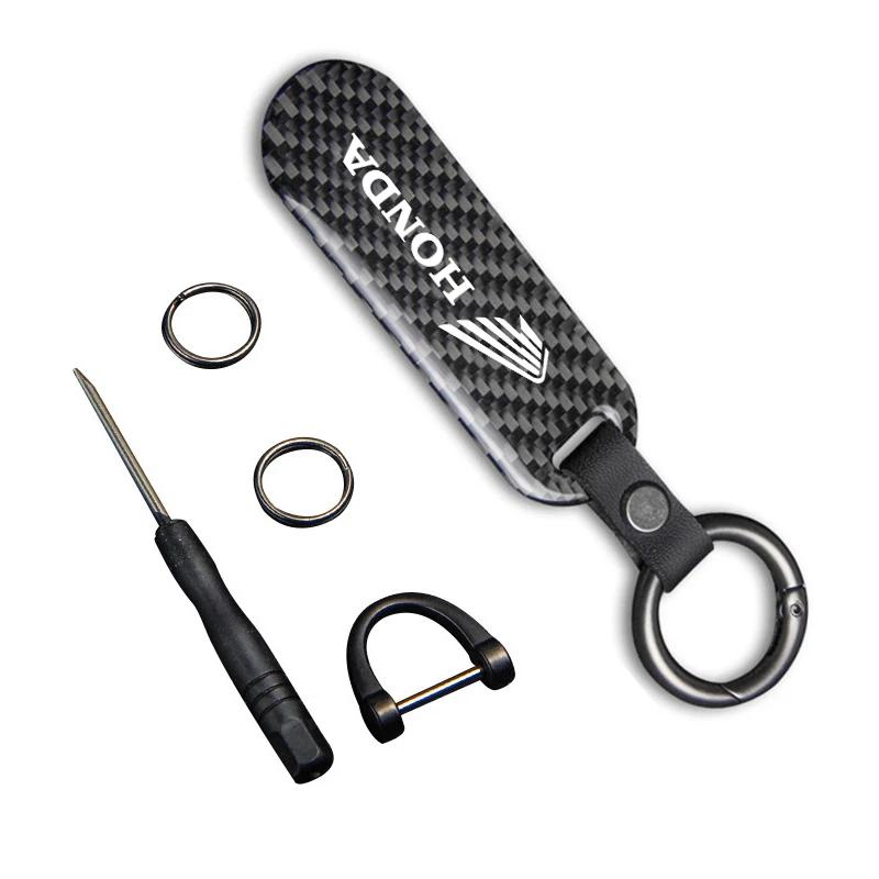 SLZPW1 Metal Motorcycle Keychain Rotating Horseshoe Rings For Honda CRF CB CR XR CRM CBR 125 250 300 350 400 500 600cc