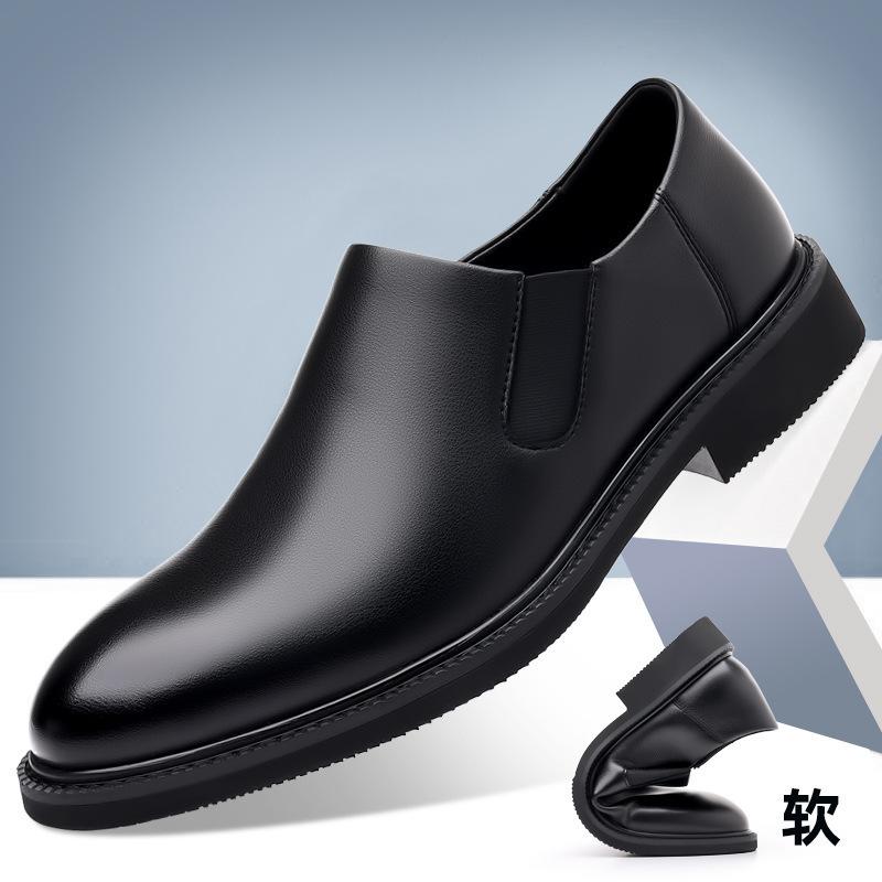 Summer new soft leather beanie shoes business men's casual leather shoes men's shoes men's derby shoes