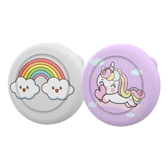 Silicone Protective Cover for Airtag Cartoon Decorative Holder Anti-Impact Case with Invisible