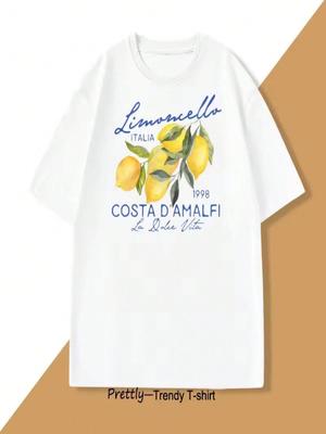 Retro Lemon Italy T-Shirt Printed Short Sleeve T Shirt   Casual Harajuku Streetwear Tee Tops Camiseta Loose Summer Tees