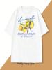 Retro Zitrone Italien T-Shirt Bedrucktes Kurzarm-T-Shirt Damen Herren Lässig Harajuku Streetwear Tee Tops Camiseta Locker Sommer-Tees