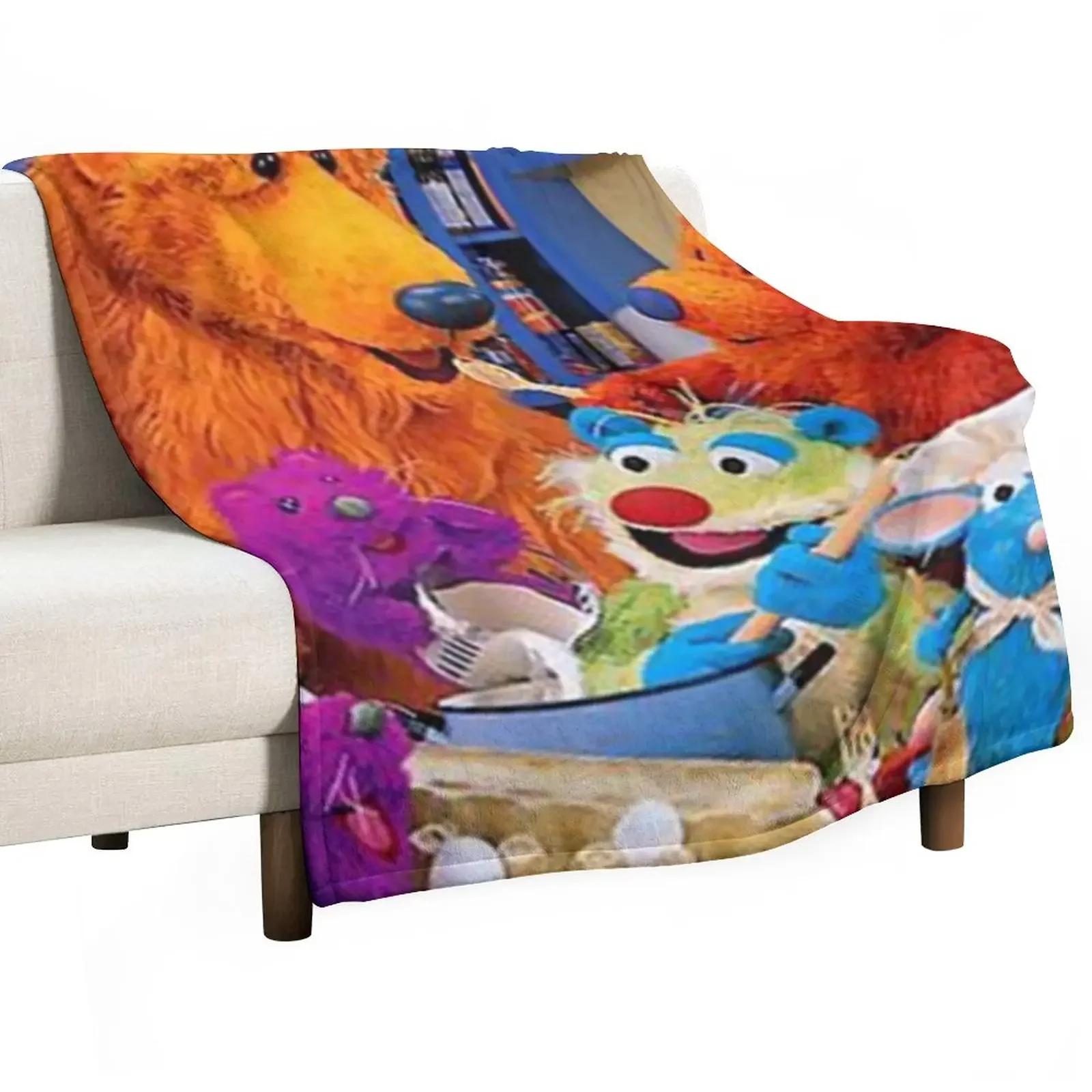 

Bear In The Big Blue House Throw Blanket Blanket Luxury Bed Fashionable Blanket Camping Blanket# 75X95CM серый