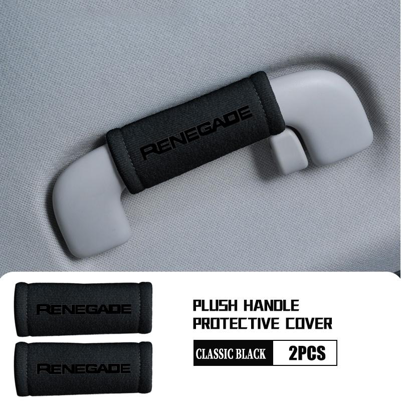 For Jeep Car Interior Suede Roof Handle Plush Protective Cover Auto Accessories Cherokee Patriot Liberty Wrangler JK JL AKX1