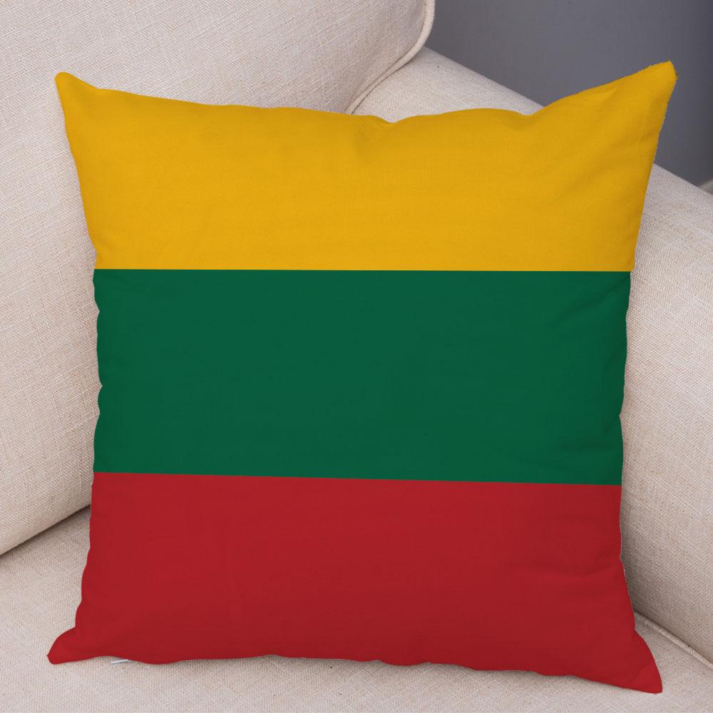 Style National Flag Cushion Cover for Sofa Home Car Decor Geometric Print Pillowcase Super Soft Plush Pillow Case Xcm