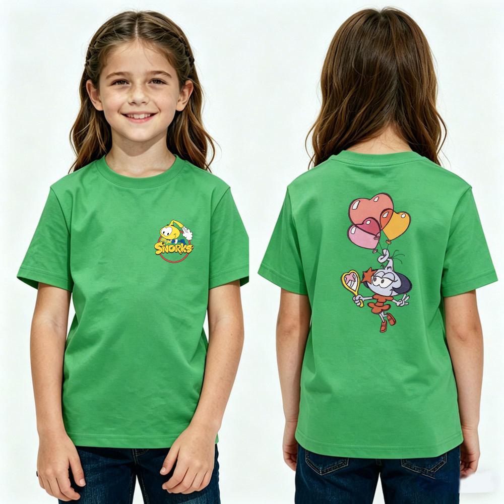 Snorks Cartoon Graphic Children TShirt Kids Summer Polyester Short Sleeve Cute Snorks Lover Gift Shirt Boys and Girls Casual Tshirt