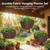 Outdoor Fabric Hanging Planters With Chains For Balcony Garden Decoration