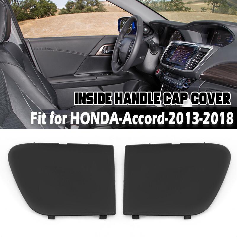 Pair For Honda Accord 2013-2018 Front Right+Left Inside Handle Cap Covers Black