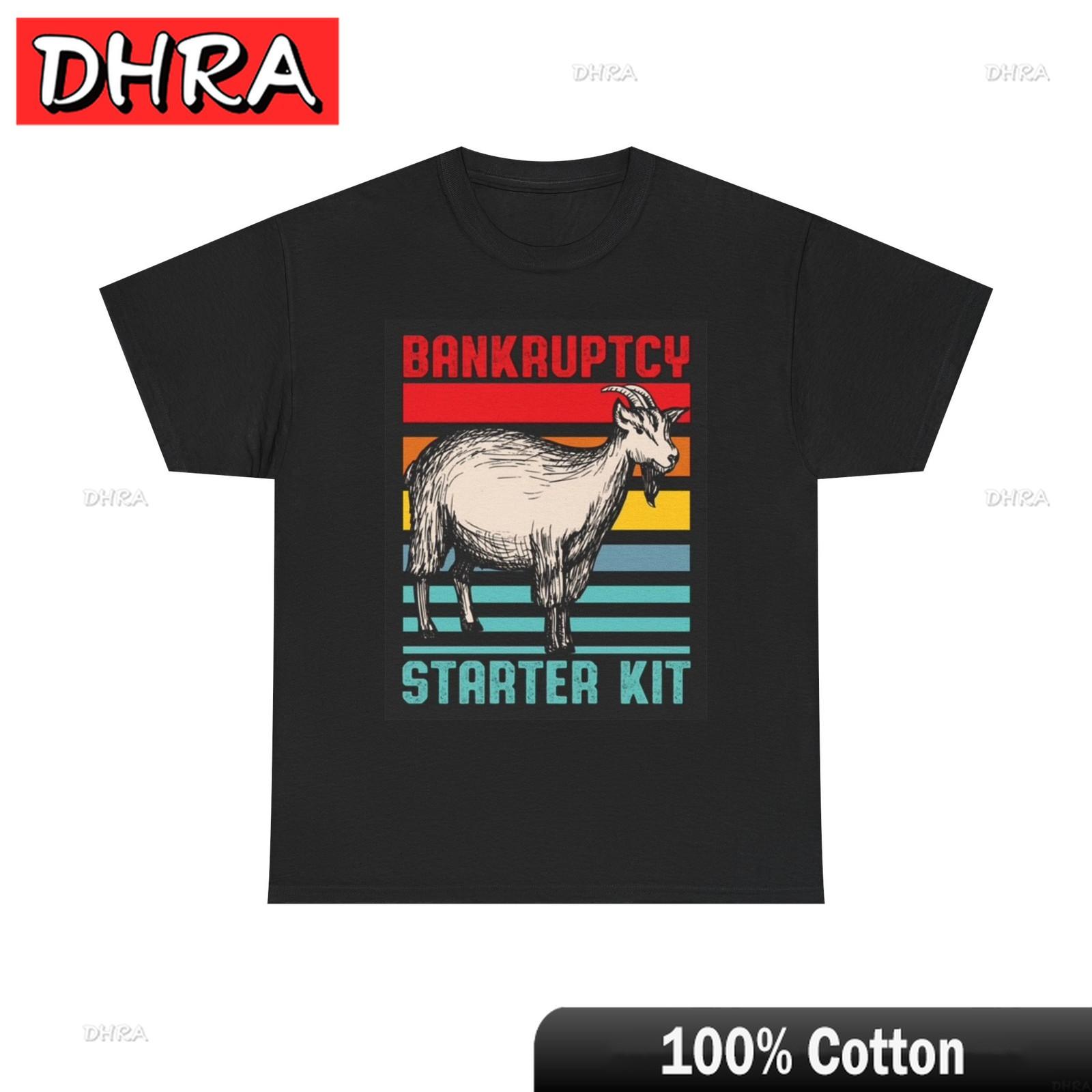 Bankruptcy Starter Kit Shirt Funny Farm Animals Goats Unisex Heavy Cotton Tee Chic Modern Tee Chic Artistic Modern Tee TShirt S