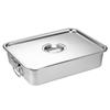 Food Grade Stainless Steel Rectangular Basin with Handles