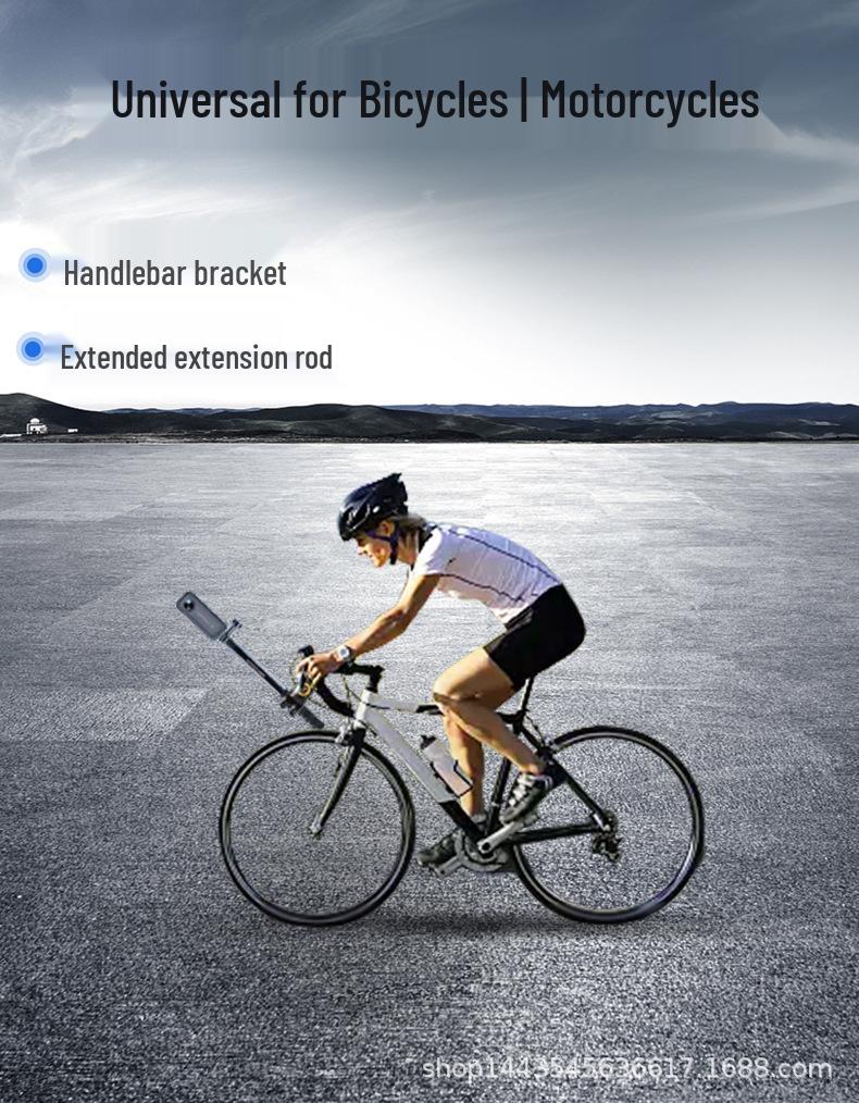 GoPro Accessories: Third-Person Motorcycle & Mountain Bike Handlebar Mount with Selfie Stick