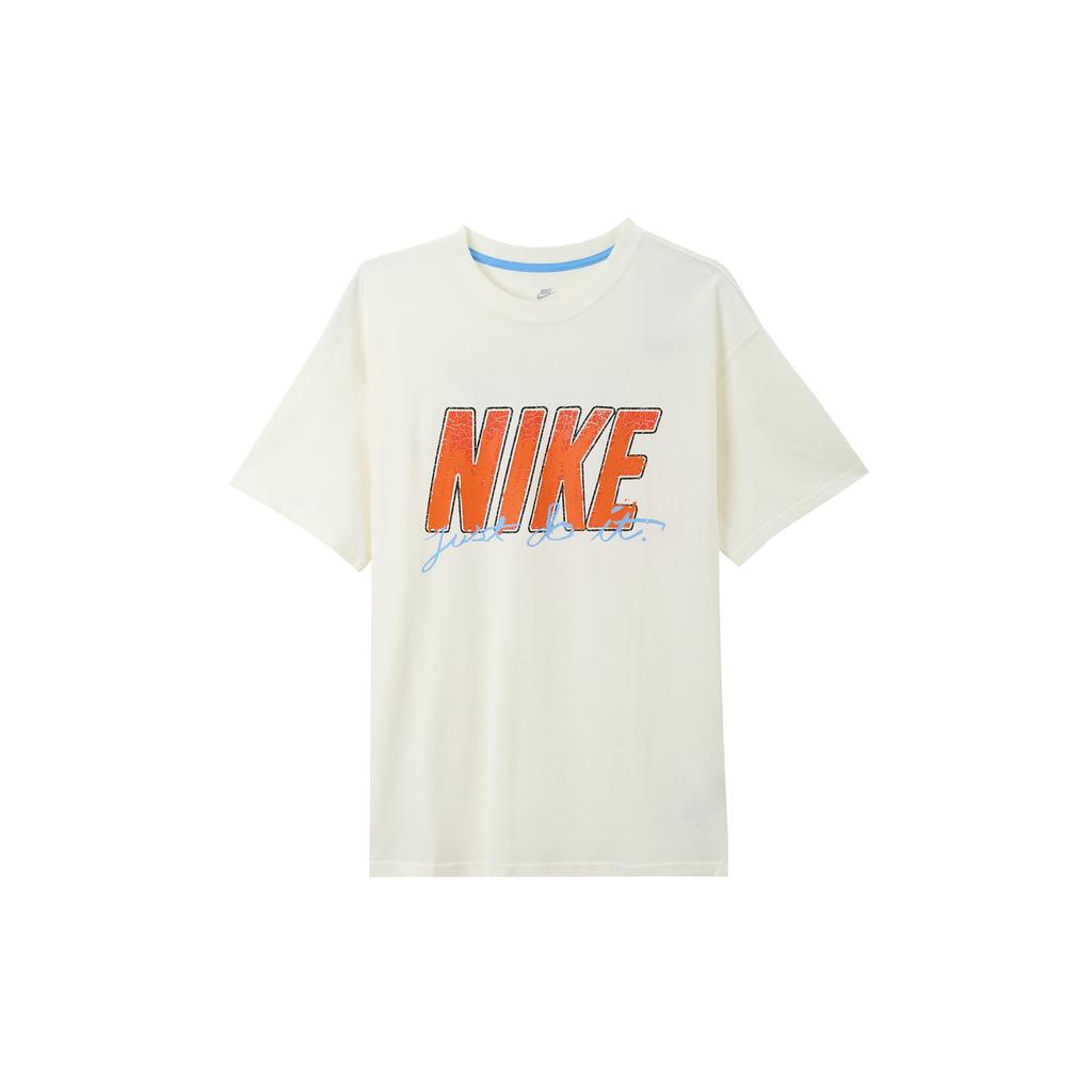 Nike T Shirts Men's White Crew Neck Moderate Straight Fit DO6368-133