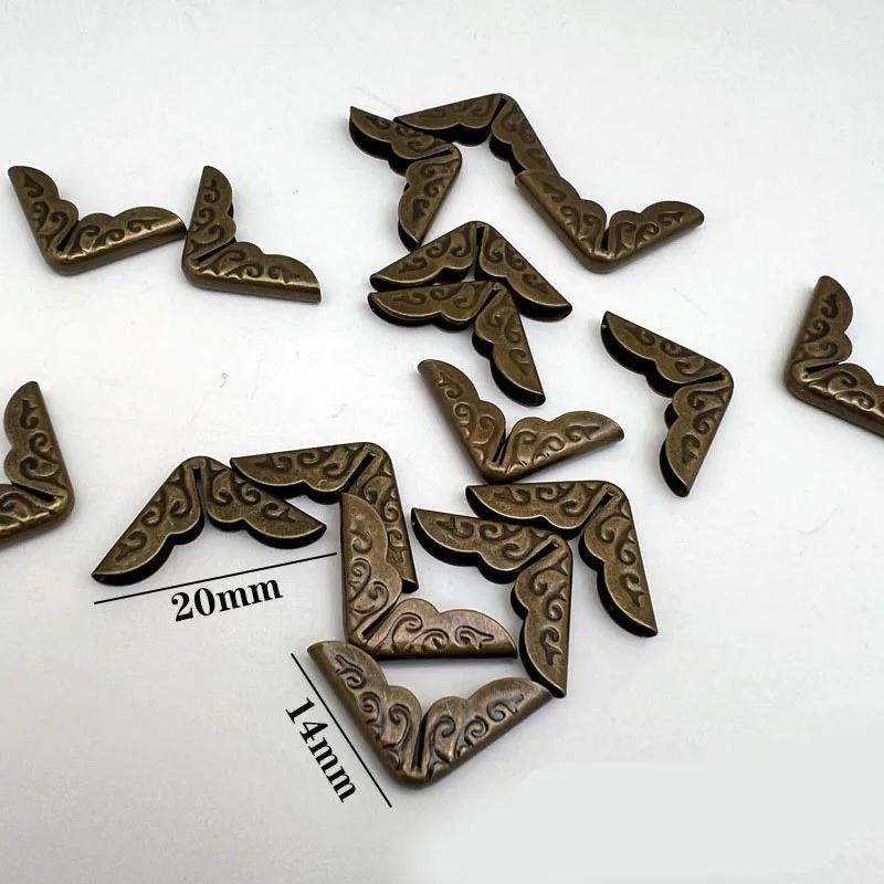 50/12PCS Bronze Metal Book Corners For Photo Albums Menus Folders DIY Scrapbooking Decor Corner Protectors