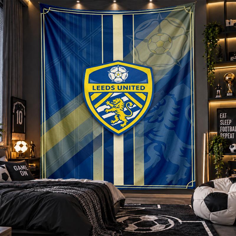 Wall Hanging Tapestry Leeds United Print Cloth for Living Room Bedroom Home Decor